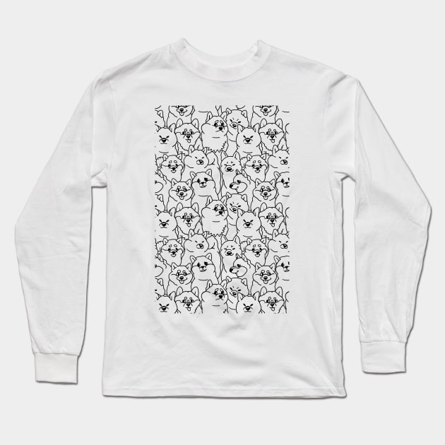 Oh Shiba Inu Long Sleeve T-Shirt by huebucket